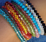 Stretch Bracelets -Swarovski Crystals - Stack of 6 or 10