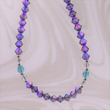 Swarovski™ Crystals Bracelet - Tanzanite Purple & Light Turquoise
