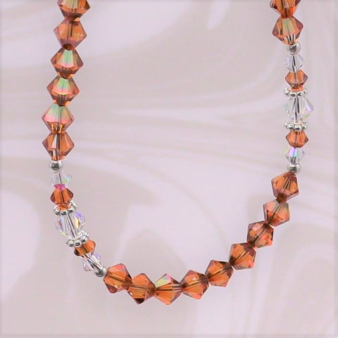 Swarovski™ Crystals Necklace - Crystal Copper