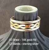 Braid & Classic Bands (choose sterling silver or 14K gold-filled styles)
