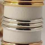Classic Sterling Silver Bands - 3 Stack Set