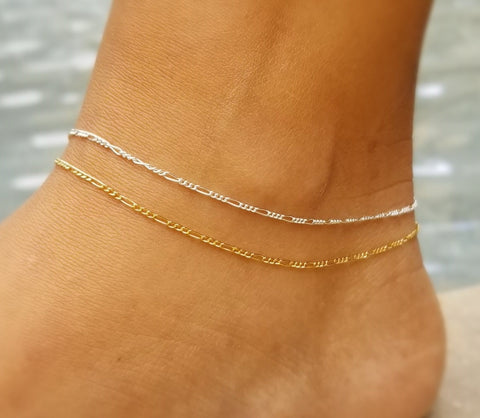 TINGN Layered Gold Ankle Bracelets for Women 14K Gold Plated Handmade  Paperclip Chain Layered Bar Anklet - Walmart.com