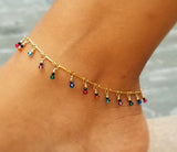 Deluxe Drop - Gem Colored Anklet