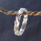 Maile Leaf Ring (Diecut Leaf in sterling silver)