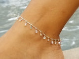 Deluxe Drop - AB Crystals (aurora borealis) Anklet
