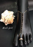 Black Swarovski Crystal & 14K Gold-Fill Foot Jewel