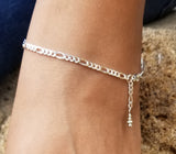 Heavy Figaro Anklet (Sterling Silver)