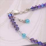 Swarovski™ Crystals Bracelet - Tanzanite Purple & Light Turquoise