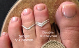 V-Chevron Toe Rings