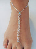 Crystal Swarovski AB Crystal & Sterling Silver Foot Jewel
