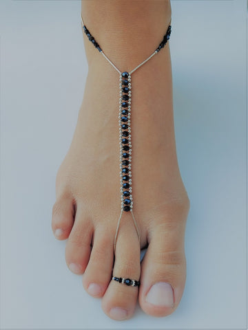 Boho Crystal Anklet Beach Ankle Bracelet Barefoot Sandals Foot Jewelry  Bohemian | eBay